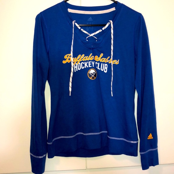 adidas Tops - Buffalo Sabres Lace up Long Sleeve Vintage Logo